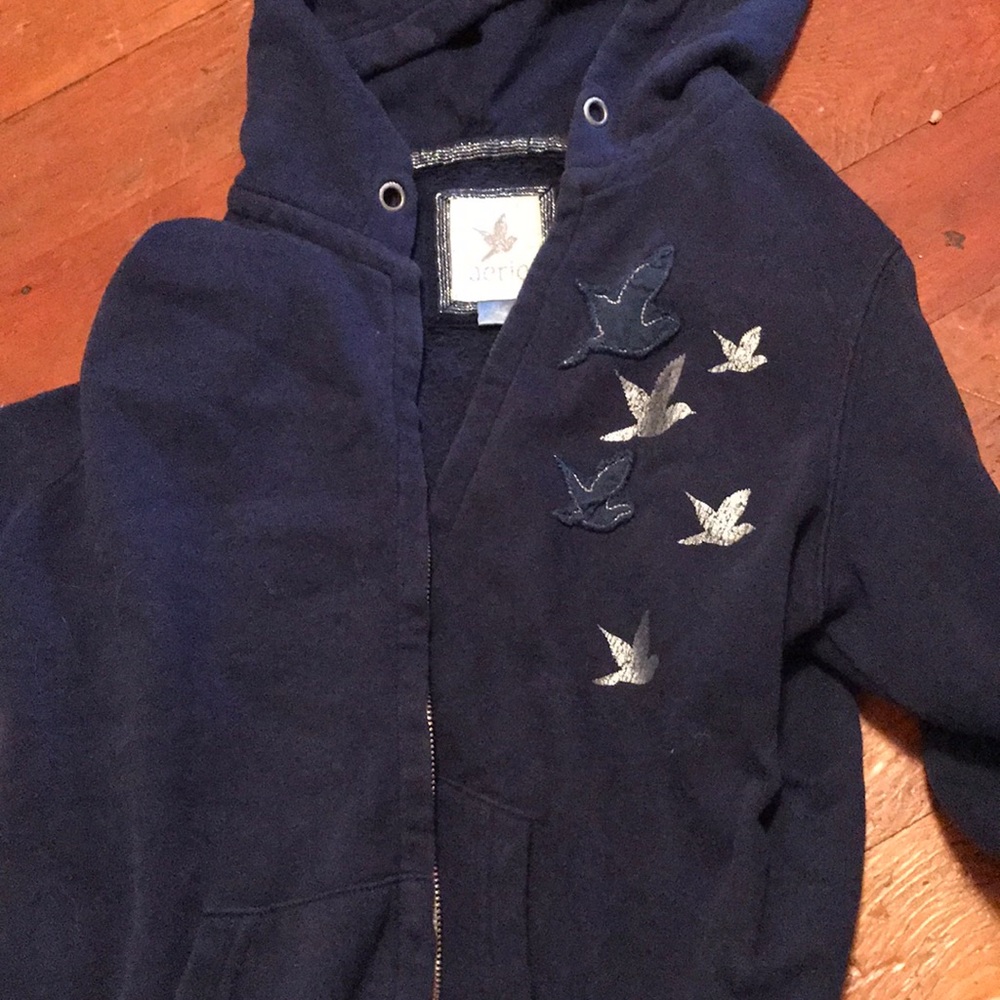 Navy blue Arie hoodie 3/4 sleeves
